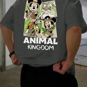 Disney Disney Mickey Mouse Collab Erkek Günlük Karikatür Baskılı Kısa Kollu Tişört, Yaz