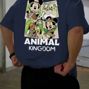 Disney Disney Mickey Mouse Collab Erkek Günlük Karikatür Baskılı Kısa Kollu Tişört, Yaz
