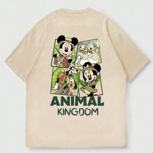 Disney Disney Mickey Mouse Collab Erkek Günlük Karikatür Baskılı Kısa Kollu Tişört, Yaz