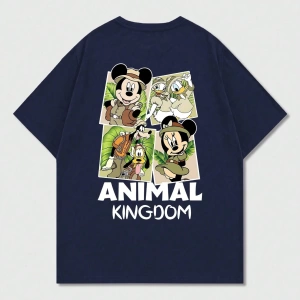 Disney Disney Mickey Mouse Collab Erkek Günlük Karikatür Baskılı Kısa Kollu Tişört, Yaz