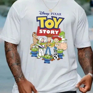 Disney Disney Monsters University Collab Erkek Günlük Karikatür Baskılı Kısa Kollu Tişört, Ya