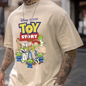 Disney Disney Monsters University Collab Erkek Günlük Karikatür Baskılı Kısa Kollu Tişört, Ya