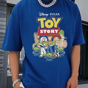 Disney Disney Monsters University Collab Erkek Günlük Karikatür Baskılı Kısa Kollu Tişört, Ya