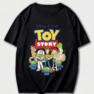 Disney Disney Monsters University Collab Erkek Günlük Karikatür Baskılı Kısa Kollu Tişört, Ya