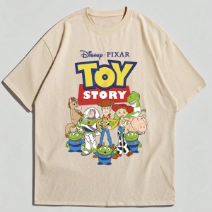 Disney Disney Monsters University Collab Erkek Günlük Karikatür Baskılı Kısa Kollu Tişört, Ya
