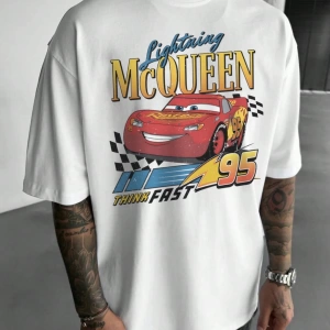 Disney Disney X Cars McQueen Erkek Günlük Karikatür Baskılı Kısa Kollu Tişört, Yaz