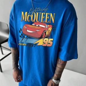 Disney Disney X Cars McQueen Erkek Günlük Karikatür Baskılı Kısa Kollu Tişört, Yaz