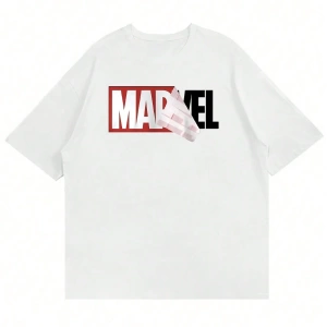 Disney Disney X Marvel Deadpool Ve Wolverine Grafik Baskılı Kısa Kollu Tişört Erkekler İçin,