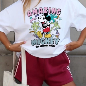 Disney  Kadın Yaz Basit Sevimli Disney Çizgi Film Karakteri Mickey Mous