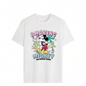 Disney  Kadın Yaz Basit Sevimli Disney Çizgi Film Karakteri Mickey Mous