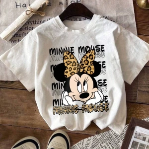 Disney Kadın Yaz Basit Sevimli Disney Çizgi Film Karakteri Minnie Bas