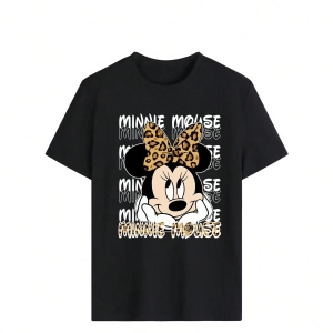 Disney Kadın Yaz Basit Sevimli Disney Çizgi Film Karakteri Minnie Bas