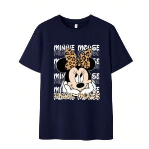 Disney Kadın Yaz Basit Sevimli Disney Çizgi Film Karakteri Minnie Bas