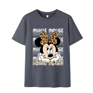 Disney Kadın Yaz Basit Sevimli Disney Çizgi Film Karakteri Minnie Bas