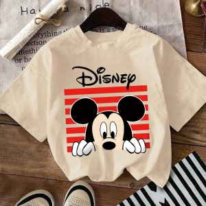 Disney Kadın Yaz Basit Sevimli Disney Çizgi Film Karakteri Minnie Mou