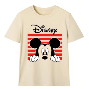 Disney Kadın Yaz Basit Sevimli Disney Çizgi Film Karakteri Minnie Mou
