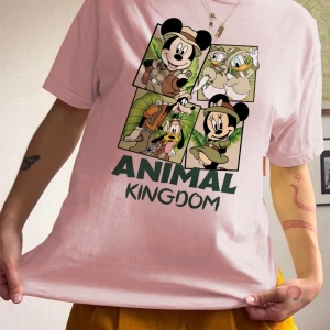 Disney Kadın Yaz Günlük Rahat Gevşek Yuvarlak Yaka Beyaz Kısa Kollu Tişört Sevimli Disne