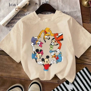 Disney Kadın Yaz Rahat Basit Sevimli Disney Çizgi Film Karakteri Bask