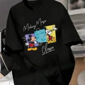 Disney Kadın Yaz Rahat Basit Sevimli Disney Karikatür Mickey Mouse Ba
