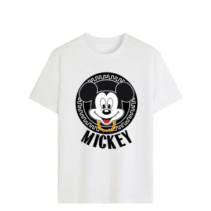 Disney Kadın Yaz Rahat Basit Sevimli Disney Karikatür Mickey Mouse Ba