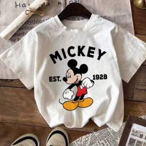Disney Kadın Yaz Rahat Basit Sevimli Disney Karikatür Mickey Mouse Ba