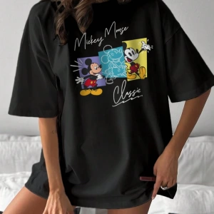 Disney Kadın Yaz Rahat Basit Sevimli Disney Karikatür Mickey Mouse Ba