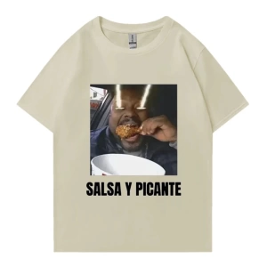 Don Pollo Salsa Y Picante komik grafik t shirt erkek kadın klasik punk Tee boy kısa kollu rah