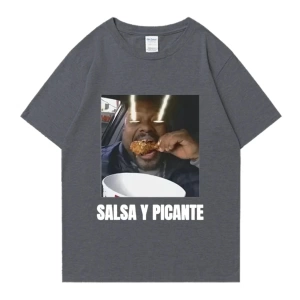 Don Pollo Salsa Y Picante komik grafik t shirt erkek kadın klasik punk Tee boy kısa kollu rah