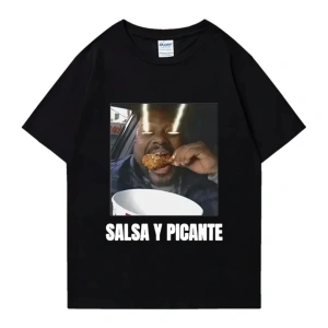 Don Pollo Salsa Y Picante komik grafik t shirt erkek kadın klasik punk Tee boy kısa kollu rah