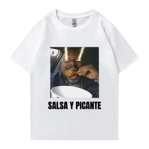 Don Pollo Salsa Y Picante komik grafik t shirt erkek kadın klasik punk Tee boy kısa kollu rah