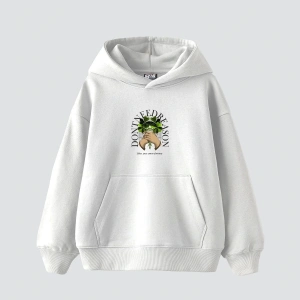 Dont Need Reason Baskılı Oversize Unisex Premium Beyaz