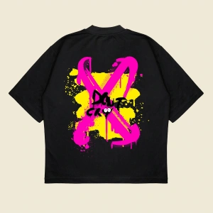 Dontcry Baskılı Oversize Unisex Pamuklu Nefes Alan Kalın Kumaşlı