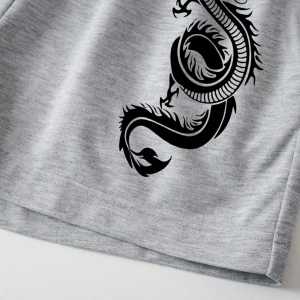 Dragon Grafik Bağcıklı Bel Pantolonu