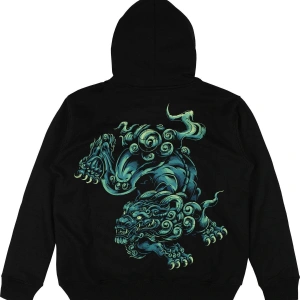 Dragon Year Siyah Oversize Unisex Kapüşonlu Sweatshirt Hoodie