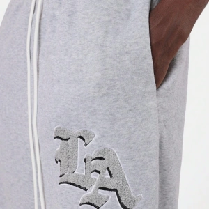 Drop Crotch Atletik Eşofman Altı Rahat Kesim Bol Jogger Pantolon İşlemeli Logo Kentsel