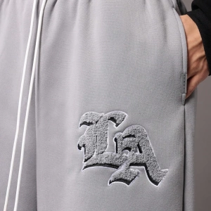 Drop Crotch Atletik Eşofman Altı Rahat Kesim Bol Jogger Pantolon İşlemeli Logo Kentsel
