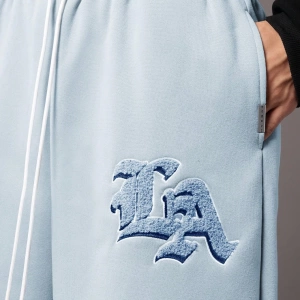 Drop Crotch Atletik Eşofman Altı Rahat Kesim Bol Jogger Pantolon İşlemeli Logo Kentsel