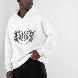 Dusk Baskılı Oversize Unisex Beyaz