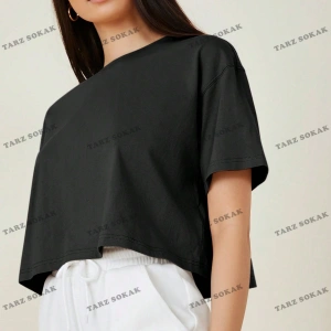 DÜZ  2 BASKISIZ Baskılı Oversize Kalıp Unisex T-shirt