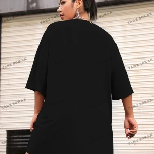 DÜZ  3 BASKISIZ Baskılı Oversize Kalıp Unisex T-shirt