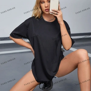 DÜZ  4 BASKISIZ Baskılı Oversize Kalıp Unisex T-shirt