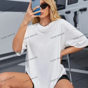 DÜZ  4 BASKISIZ Baskılı Oversize Kalıp Unisex T-shirt