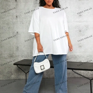 DÜZ  6 BASKISIZ Baskılı Oversize Kalıp Unisex T-shirt