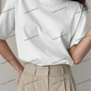 DÜZ  7 BASKISIZ Baskılı Oversize Kalıp Unisex T-shirt