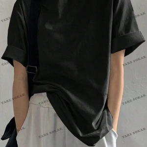 DÜZ  8 BASKISIZ Baskılı Oversize Kalıp Unisex T-shirt