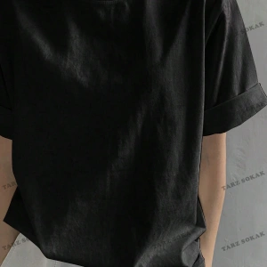 DÜZ  8 BASKISIZ Baskılı Oversize Kalıp Unisex T-shirt