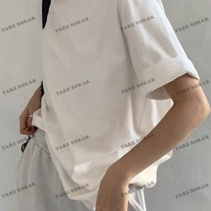 DÜZ  8 BASKISIZ Baskılı Oversize Kalıp Unisex T-shirt