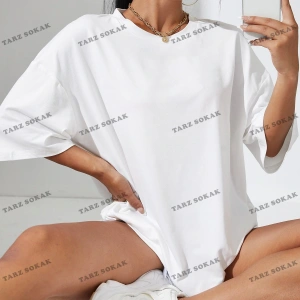 DÜZ  BASKISIZ Baskılı Oversize Kalıp Unisex T-shirt