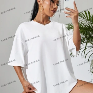 DÜZ  BASKISIZ Baskılı Oversize Kalıp Unisex T-shirt