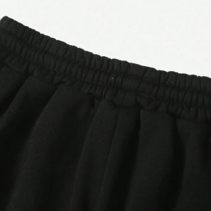 Düz Renk Ön Bağcıklı Cep Basit Günlük Pantolon
